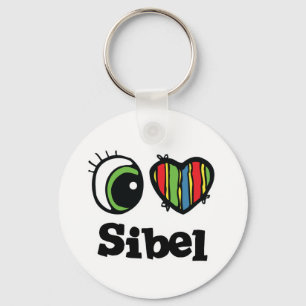 Ik hou van (Hart) Sibel Sleutelhanger