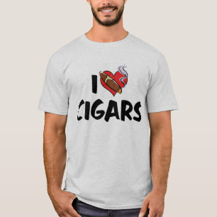 Ik hou van Hart sigaar - Roker Tabaksfan T-shirt