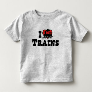 Ik hou van Hart Treinen - Modeltreinliefhebber Kinder Shirts