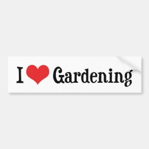 Ik hou van Hart Tuinieren Bumpersticker