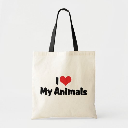 Ik hou van hart van mijn dieren - Pet Lover Tote Bag (Voorkant)