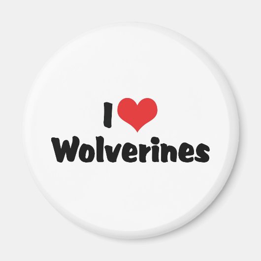 Ik hou van hart Wolverines Magneet (Voorkant)