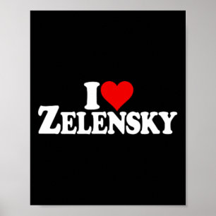 Ik hou van Hart Zelensky Volodymyr Oekraïne Ukr Poster
