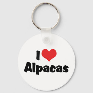 Ik hou van hartalpaca's sleutelhanger
