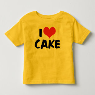 Ik hou van hartcake - taart koekje donutliefhebber kinder shirts