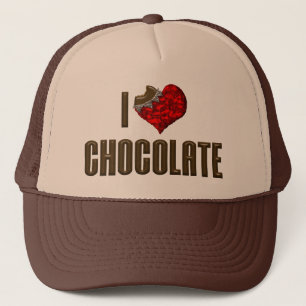 Ik hou van hartchocolade - chocoladereep liefhebbe trucker pet