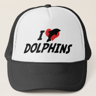 Ik hou van hartdolfijnen - Dolfijnenliefhebber Trucker Pet