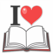 Ik hou van hartenboeken en leest de Librarian Sticker (Voorkant)