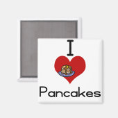 Ik hou van hartenpannenkoeken magneet (Voorkant / Achterkant)