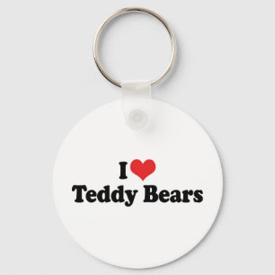 Ik hou van hartjes teddyberen - Teddybeer-verzamel Sleutelhanger
