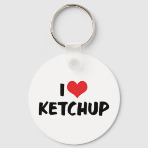 Ik hou van hartketchup - Ketchup liefhebber Sleutelhanger