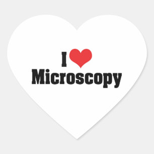 Ik hou van hartmicroscopie hart sticker