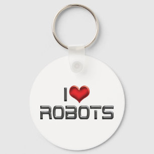 Ik hou van hartrobots - Robotica-liefhebber Sleutelhanger