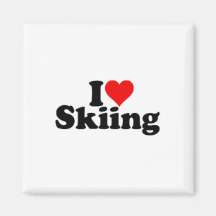 Ik hou van hartskiën snowboarden magneet