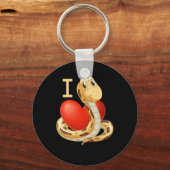 Ik hou van hartslangen sleutelhanger (Voorkant)
