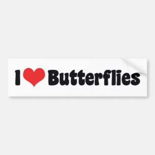 Ik hou van hartvlinders - Vlinderliefhebber Bumpersticker