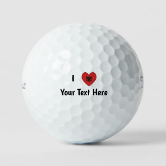IK HOU VAN (Hartvormige Albanese Vlag) Persoonlijk Golfballen