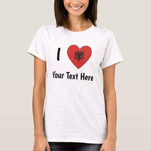 IK HOU VAN (Hartvormige Albanese Vlag) Persoonlijk T-shirt