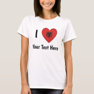 IK HOU VAN (Hartvormige Albanese Vlag) Persoonlijk T-shirt