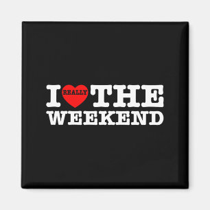 Ik hou van hartweekend grappige camping koppel cad magneet