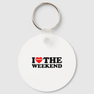 Ik hou van hartweekend grappige camping koppelcade sleutelhanger