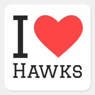 Ik hou van haviken vierkante sticker