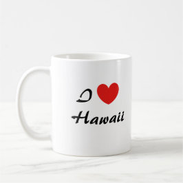 Ik hou van Hawaii Heart Typography Coffee Mok