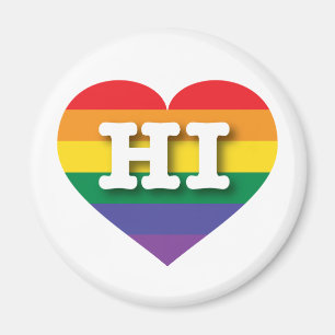 Ik hou van Hawaii Rainbow Heart Magneet