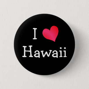 Ik hou van Hawaii Ronde Button 5,7 Cm
