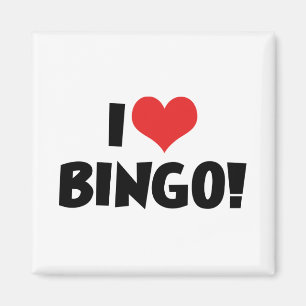 Ik hou van Heart Bingo! - Bingo Liefhebbers Magneet