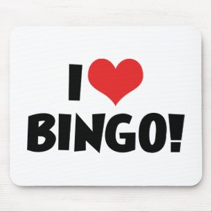 Ik hou van Heart Bingo! - Bingo Liefhebbers Muismat