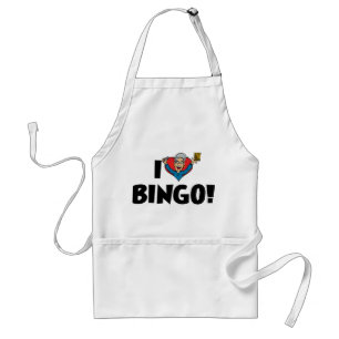 Ik hou van Heart Bingo! - Bingo Liefhebbers Standaard Schort