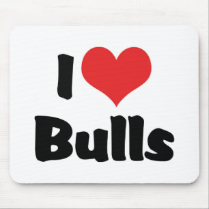 Ik hou van Heart Bulls Muismat