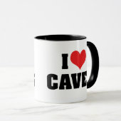Ik hou van Heart Caves - Grotverkenning Spelunking Mok (Voorkant rechts)