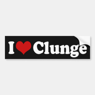 IK HOU VAN {HEART} CLUNGE BUMPERSTICKER