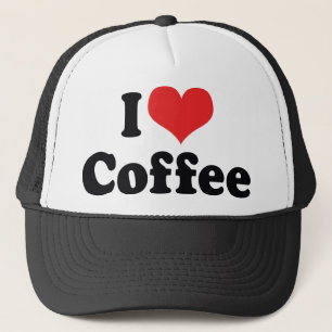 Ik hou van Heart Coffee - Java cafeïne liefhebber Trucker Pet