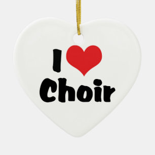 Ik hou van Heart-koor Keramisch Ornament