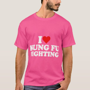 Ik hou van Heart Kung Fu vechten T-shirt