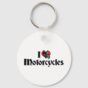 Ik hou van Heart-motorfietsen Sleutelhanger