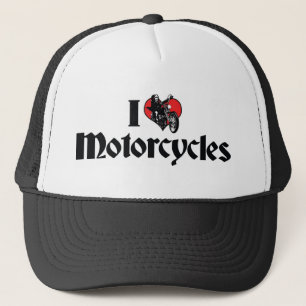 Ik hou van Heart-motorfietsen Trucker Pet
