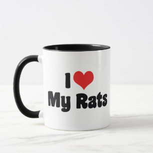 Ik hou van Heart My Rats - Huisdier Rat Liefhebber Mok