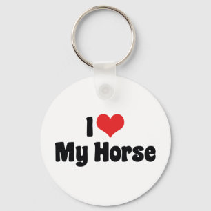 Ik hou van Heart-paarden - Paardenliefhebber Sleutelhanger