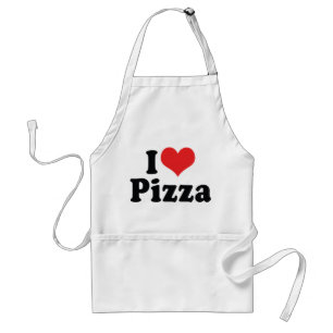 Ik hou van Heart Pizza Standaard Schort