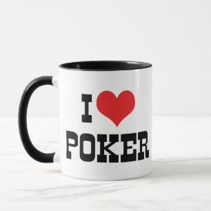 Ik hou van Heart Poker - Texas Holdem-liefhebber Mok