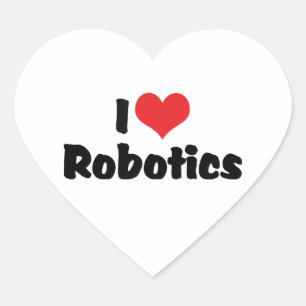 Ik hou van Heart Robotics - Robotliefhebber Hart Sticker
