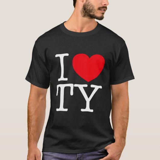 Ik hou van Heart Ty T-shirt (Voorkant)