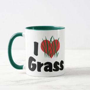 Ik hou van Heart Wheatgrass - Sappen Gezond Leven Mok