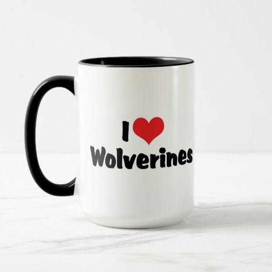 Ik hou van Heart Wolverines Mok (Links)