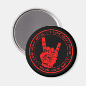 Ik hou van Heavy Metal Radio Magnet Magneet (Voorkant / Achterkant)