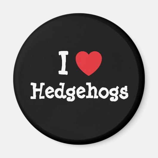 Ik hou van Hedgehogs hart op maat gepersonaliseerd Magneet (Voorkant)